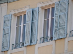 light blue orange window